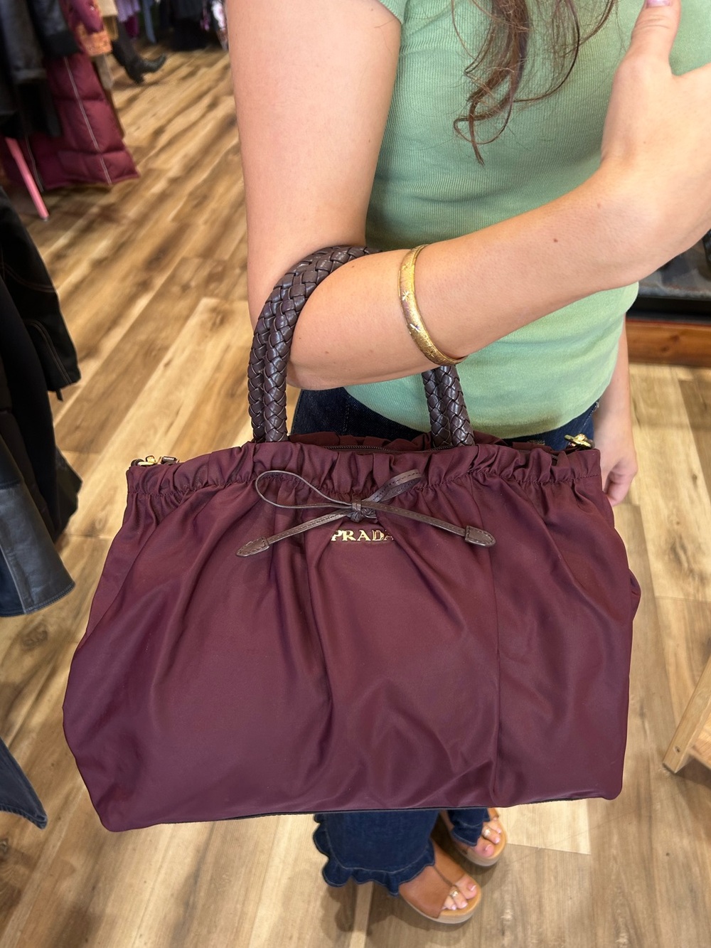Prada Tessuto Nylon Bow Handbag